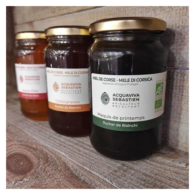 ACQUAVIVA SEBASTIEN - Miel AOP de Corse Maquis d'été 500 gr | A Fiera
