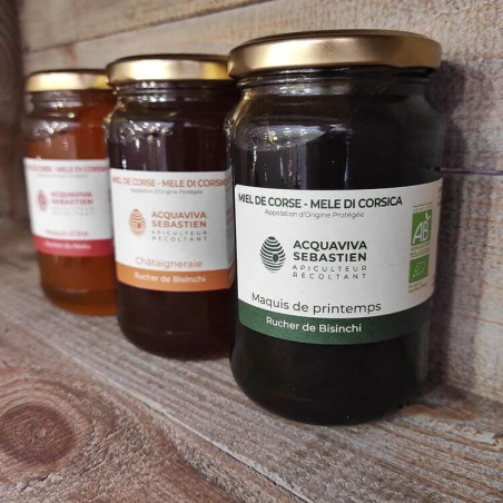 ACQUAVIVA SEBASTIEN - Miel AOP de Corse Maquis d'été 500 gr | A Fiera