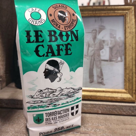 LE BON CAFÉ - Café en grains Moka Sidamo Éthiopie 250 gr | A Fiera