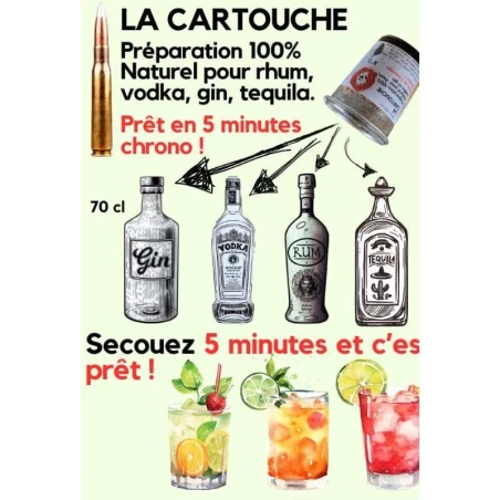 GUSTU NATURA - La cartouche N°1 Préparation rhum, vodka, gin | A Fiera