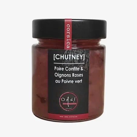 O MÀ GOURMANDISES - Chutney Poire confite Oignons roses Poivre vert | A Fiera